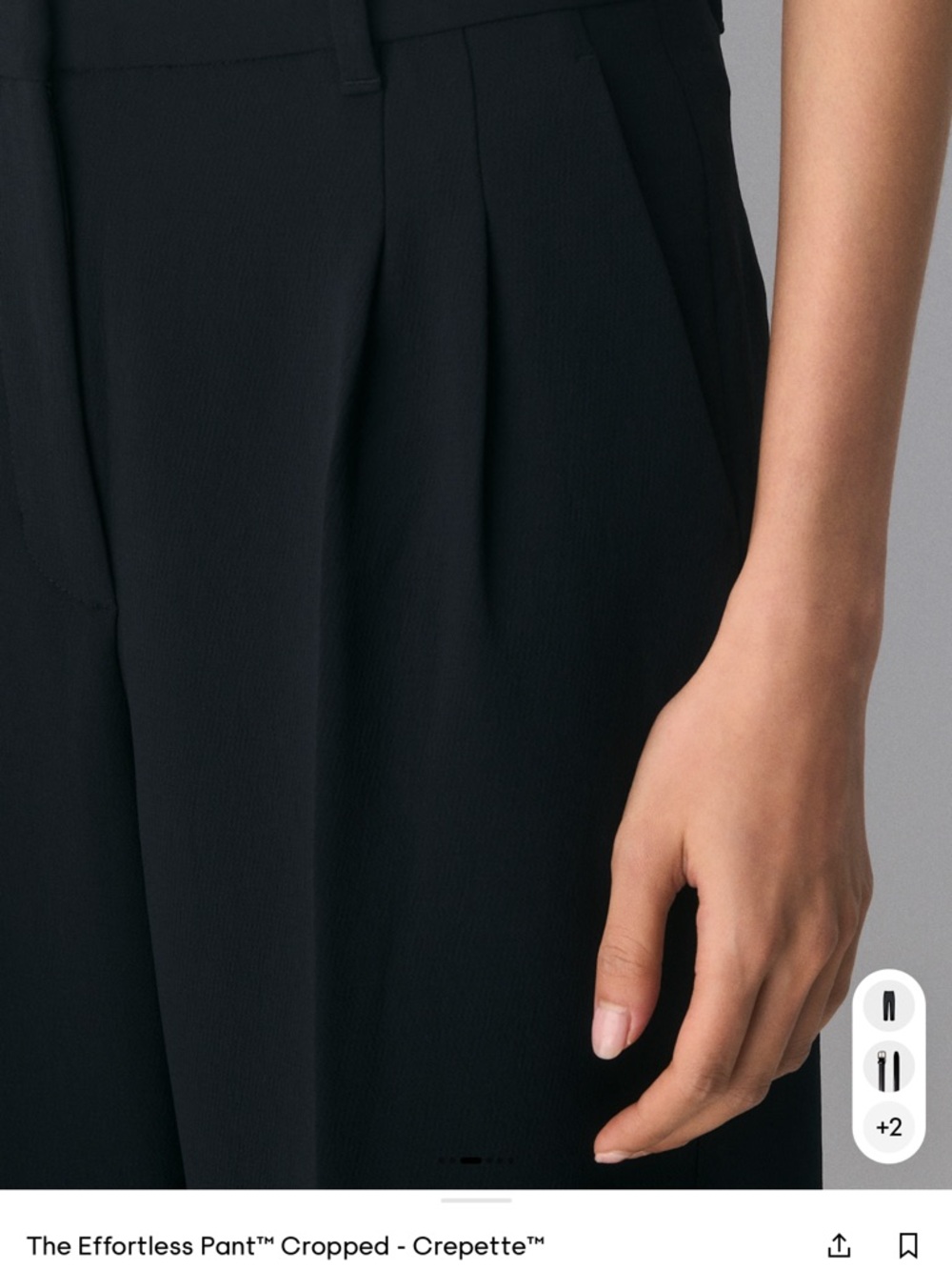 Wilfred black effortless crop Crepette. Size 2 - Picture 2 of 8
